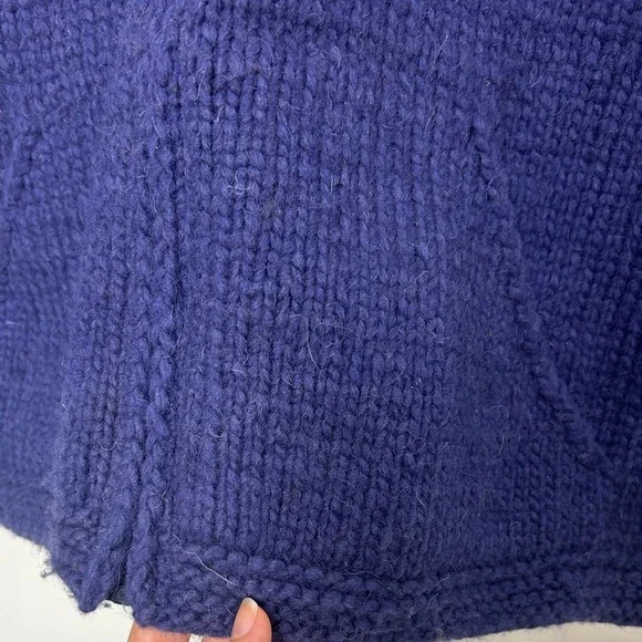 Woolies Vintage American Flag Knit Full Zip Cardigan Sweater Made in Ecuador - Picture 10 of 12